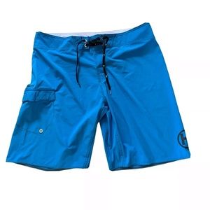 Local Motion Blue Board Swim Surf Shorts Mens 38